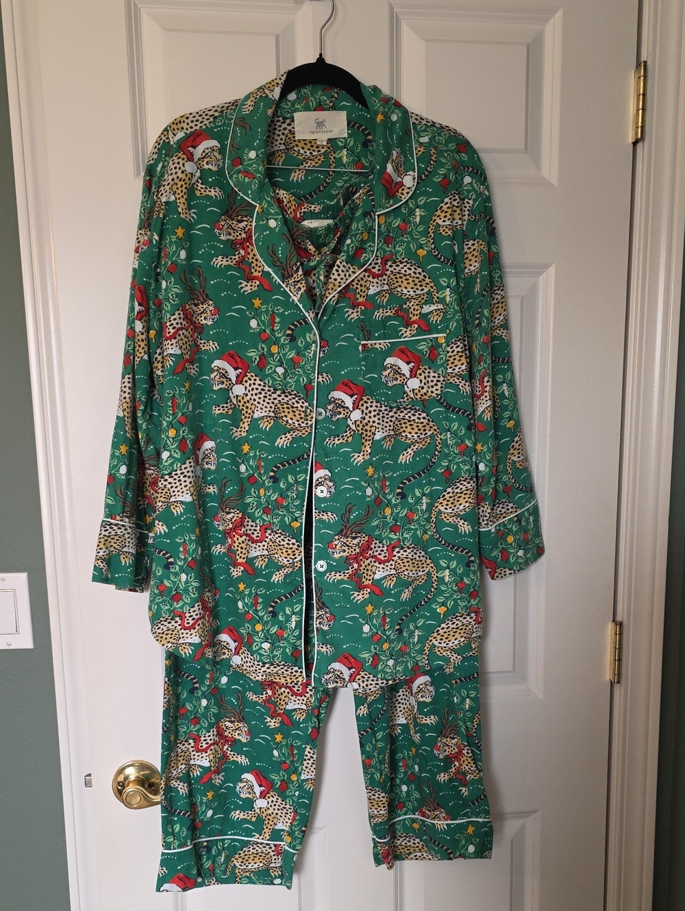 Printfresh Very Merry Bagherra Flannel Long PJ Set - Size LP